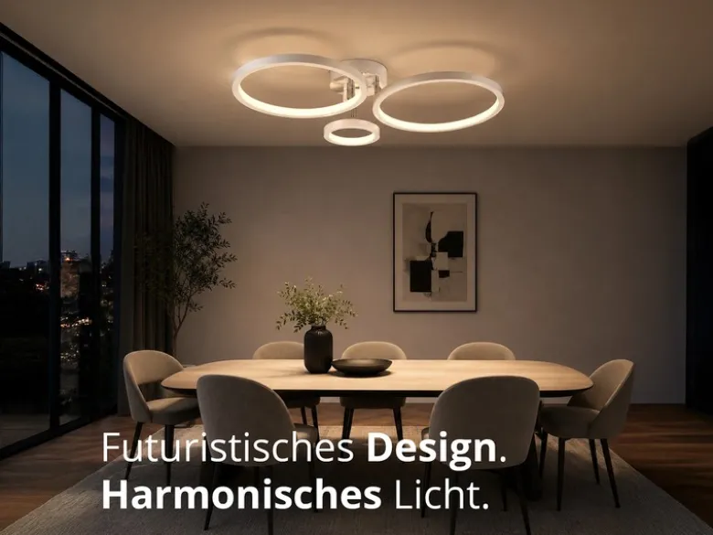 LED Deckenleuchte CORNA schwenkbar & dimmbar, Weiß Breite 71cm