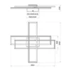 LED Deckenleuchte CORSO mit Fernbedienung & Tageslicht, Silber Breite: 66cm