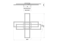 LED Deckenleuchte CORSO mit Fernbedienung & Tageslicht, Silber Breite: 66cm