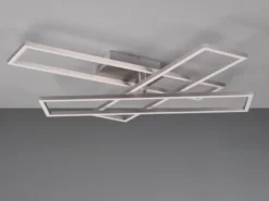 LED Deckenleuchte CORSO mit Fernbedienung & Tageslicht, Silber Breite: 66cm