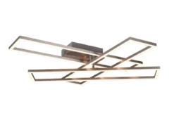 LED Deckenleuchte CORSO mit Fernbedienung & Tageslicht, Silber Breite: 66cm
