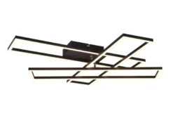 LED Deckenleuchte CORSO mit Fernbedienung & Tageslicht, Schwarz Breite: 66cm
