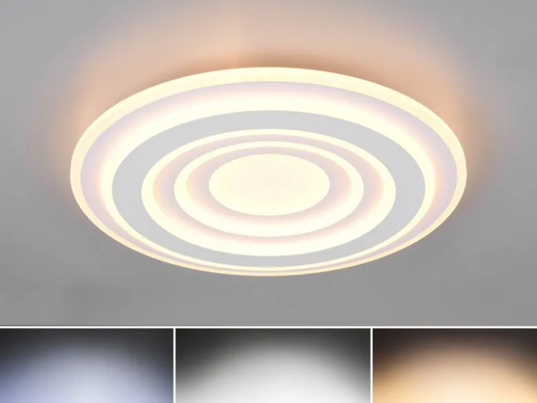 LED Deckenleuchte COSTA flach mit Fernbedienung, dimmbar, Ø 48cm
