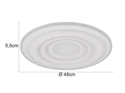 LED Deckenleuchte COSTA flach mit Fernbedienung, dimmbar, Ø 48cm