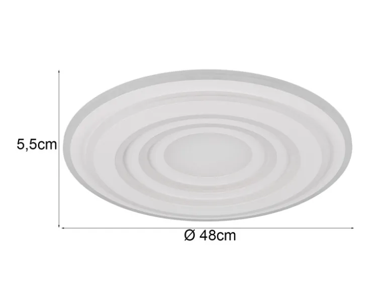 LED Deckenleuchte COSTA flach mit Fernbedienung, dimmbar, Ø 48cm