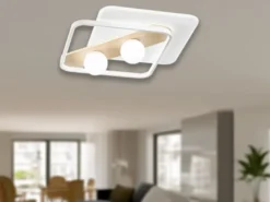 LED Deckenleuchte CRICKET in Weiß 3 Lichtfarben einstellbar, 50x40cm