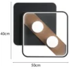 LED Deckenleuchte CRICKET Schwarz 3 Lichtfarben einstellbar, 50x40cm