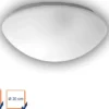 LED Deckenleuchte / Deckenschale rund, Glas satiniert mit Klarrand, Ø 20cm