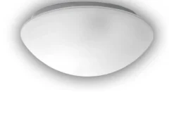 LED Deckenleuchte / Deckenschale rund, Glas satiniert mit Klarrand, Ø 35cm