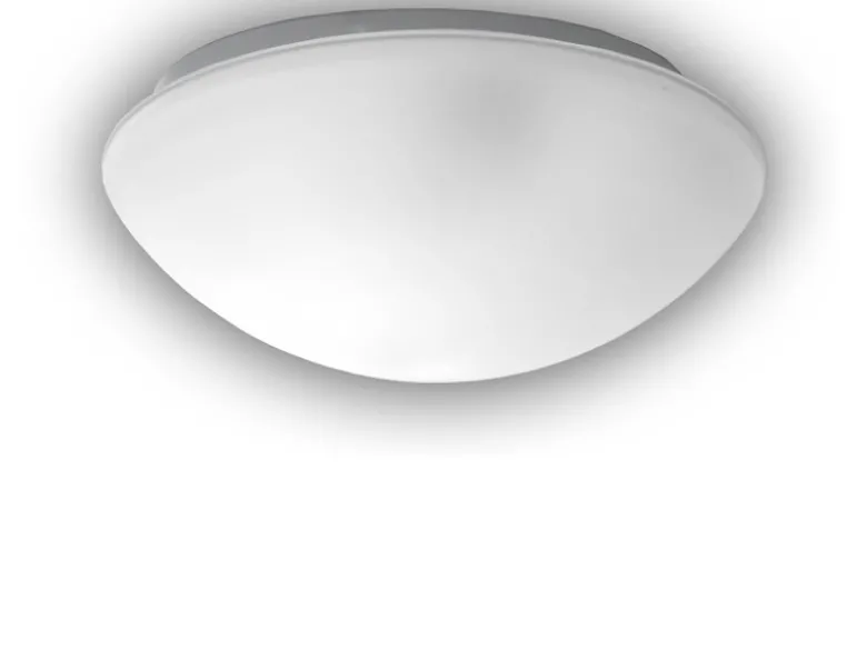 LED Deckenleuchte / Deckenschale rund, Glas satiniert mit Klarrand, Ø 35cm