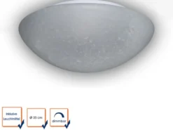 LED Deckenleuchte / Deckenschale rund, Glas PERGAMENT, Ø 25cm