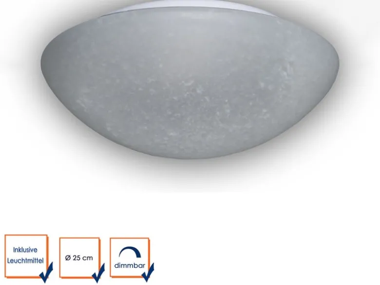 LED Deckenleuchte / Deckenschale rund, Glas PERGAMENT, Ø 25cm