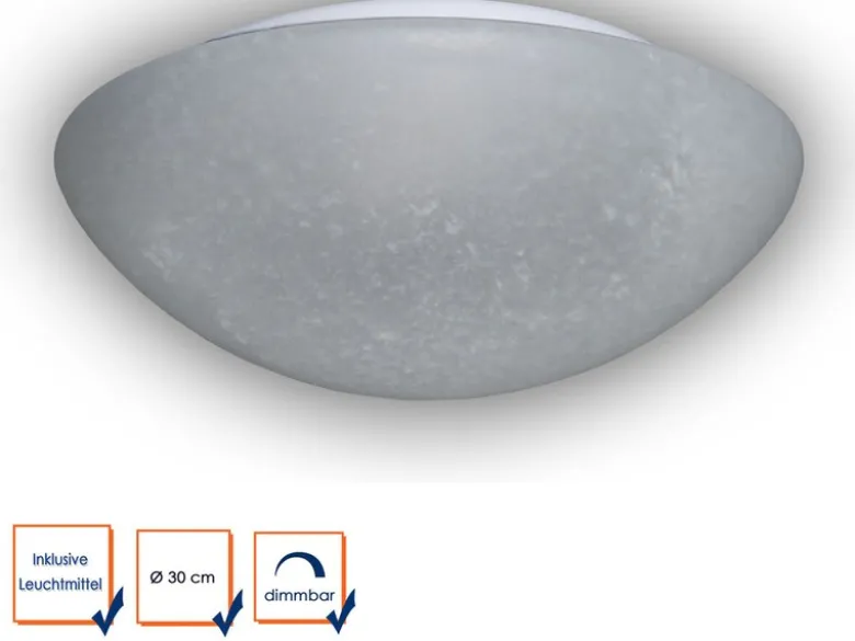 LED Deckenleuchte / Deckenschale rund, Glas PERGAMENT, Ø 30cm