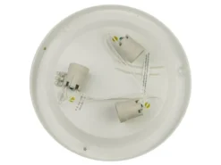 LED Deckenleuchte Deckenschale Opalglas matt Dekorring Messing matt, Ø 50cm
