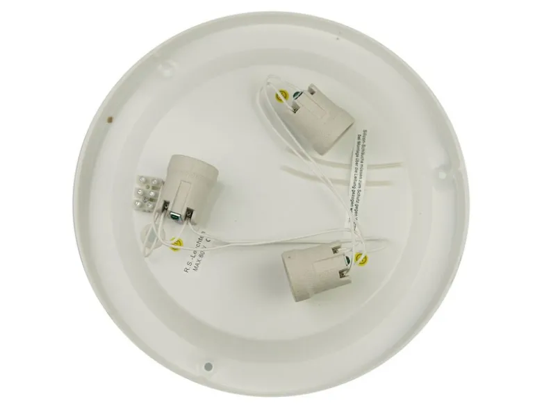 LED Deckenleuchte Deckenschale Opalglas matt Dekorring Messing matt, Ø 50cm