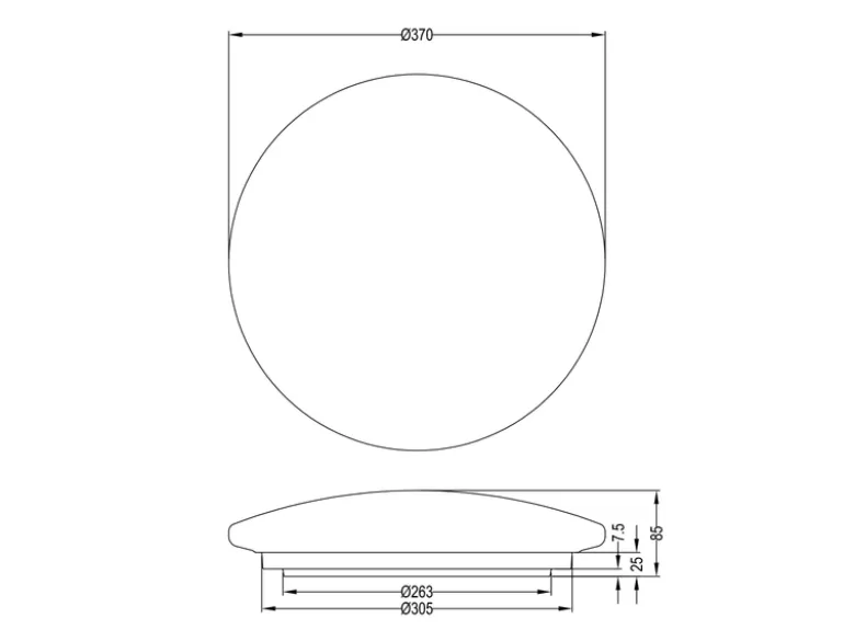 LED Deckenleuchte, Deckenschale PUTZ Sternenhimmel Kunststoff Weiß Ø 37cm IP44