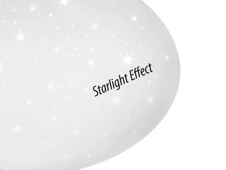 LED Deckenleuchte, Deckenschale PUTZ Sternenhimmel Kunststoff Weiß Ø 37cm IP44