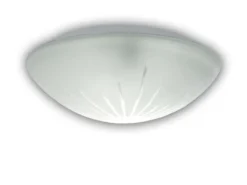 LED Deckenleuchte / Deckenschale rund, Schliffglas satiniert, Ø 30cm