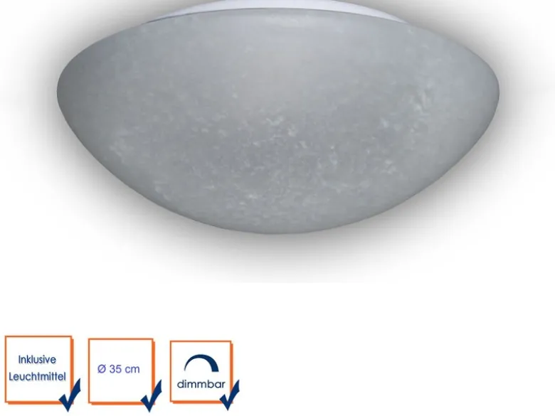 LED Deckenleuchte / Deckenschale rund, Glas PERGAMENT, Ø 35cm