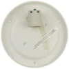 LED Deckenleuchte / Deckenschale rund, Opalglas matt, Dekorring Chrom, Ø 30cm
