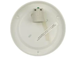 LED Deckenleuchte / Deckenschale rund, Opalglas matt, Dekorring Chrom, Ø 30cm
