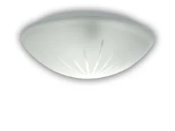 LED-Deckenleuchte / Deckenschale rund, Schliffglas satiniert, Ø 20cm