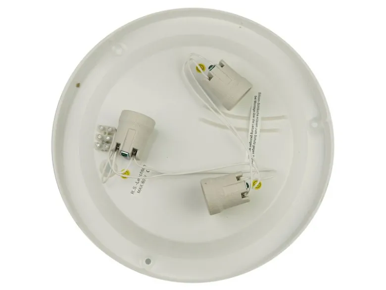 LED Deckenleuchte Deckenschale Opalglas matt Dekorring Messing matt, Ø 45cm