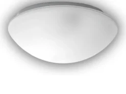 LED Deckenleuchte / Deckenschale rund, Glas satiniert mit Klarrand, Ø 25cm