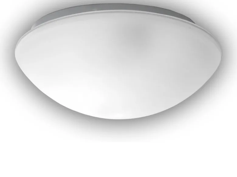 LED Deckenleuchte / Deckenschale rund, Glas satiniert mit Klarrand, Ø 25cm