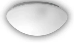 LED-Deckenleuchte / Deckenschale rund, Glas satiniert mit Klarrand, Ø 20cm