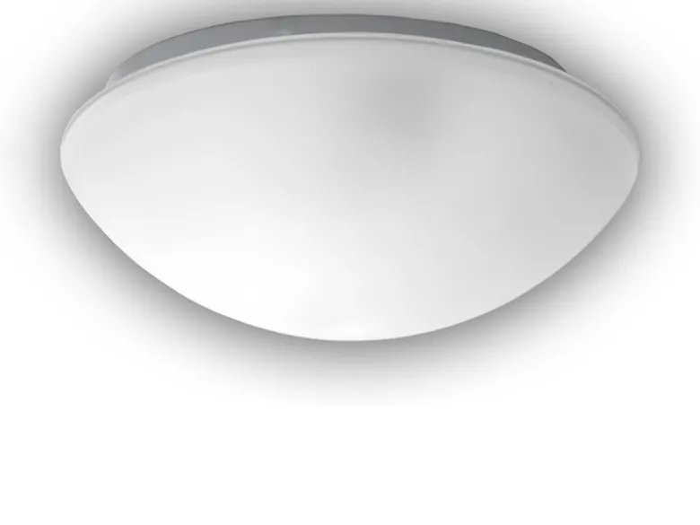 LED-Deckenleuchte / Deckenschale rund, Glas satiniert mit Klarrand, Ø 20cm