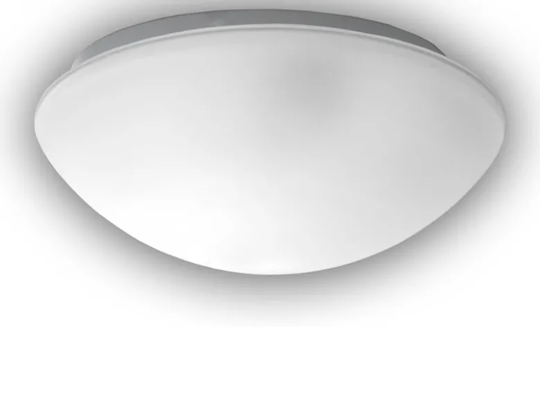 LED-Deckenleuchte / Deckenschale rund, Glas satiniert mit Klarrand, Ø 25cm