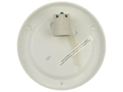 LED Deckenleuchte Deckenschale Opalglas matt, Dekorring Messing poliert, Ø 30cm