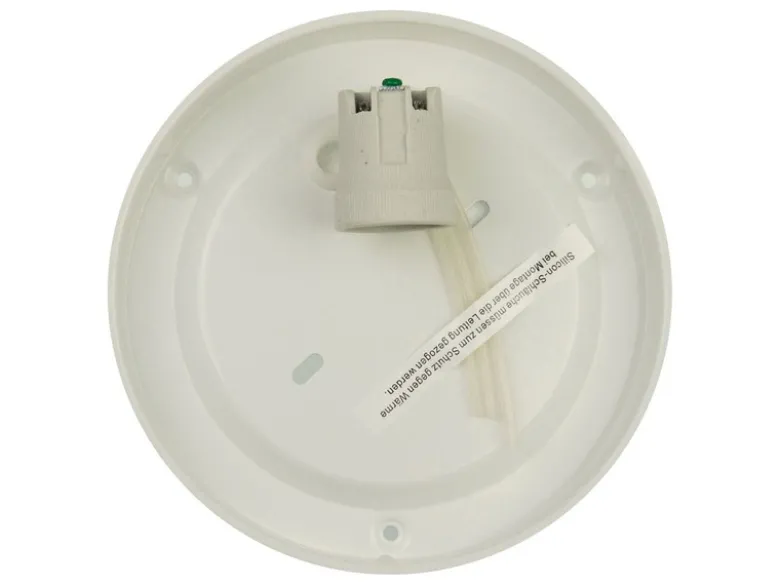 LED Deckenleuchte Deckenschale Opalglas matt, Dekorring Messing poliert, Ø 30cm