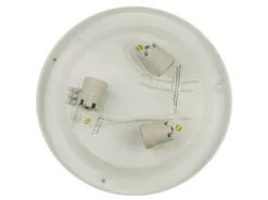LED Deckenleuchte / Deckenschale, Opalglas matt, Dekorring Nickel matt, Ø 45cm
