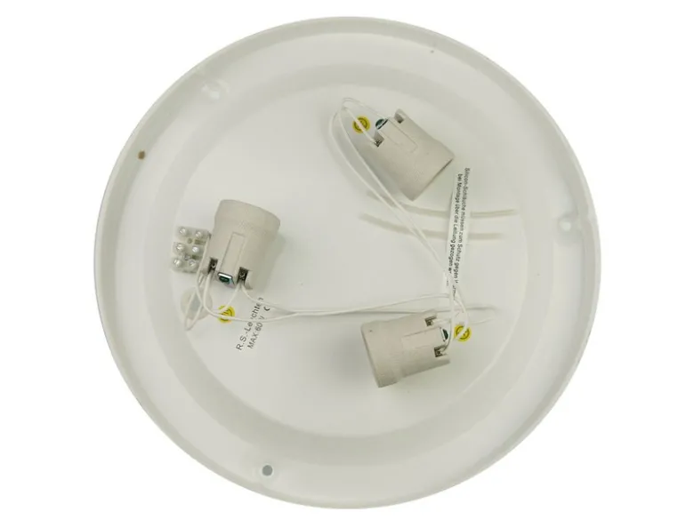 LED Deckenleuchte / Deckenschale, Opalglas matt, Dekorring Nickel matt, Ø 45cm