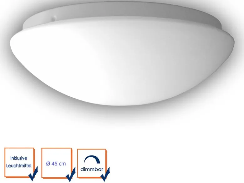 LED Deckenleuchte / Deckenschale rund, Opalglas matt, Ø 45cm