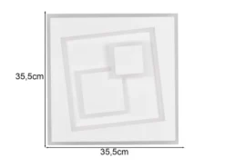 LED Deckenleuchte DEGAS flach dimmbar Fernbedienung, Quadrat 36cm