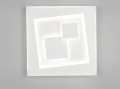 LED Deckenleuchte DEGAS flach dimmbar Fernbedienung, Quadrat 36cm