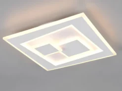 LED Deckenleuchte DEGAS flach dimmbar Fernbedienung, Quadrat 36cm