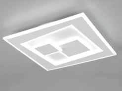 LED Deckenleuchte DEGAS flach dimmbar Fernbedienung, Quadrat 36cm