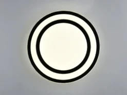 LED Deckenleuchte DIMA in Schwarz mit Sternenhimmel Effekt, Ø 39cm