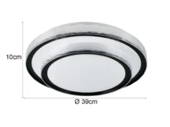 LED Deckenleuchte DIMA in Schwarz mit Sternenhimmel Effekt, Ø 39cm
