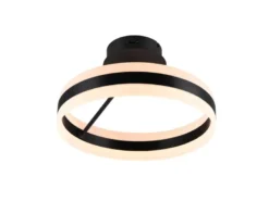 LED Deckenleuchte DIOS dimmbar, Lichttemperatur einstellbar, Schwarz Ø 40cm