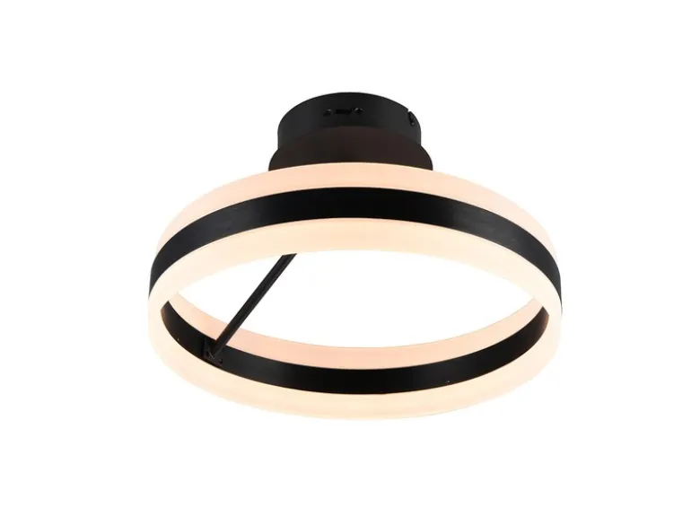 LED Deckenleuchte DIOS dimmbar, Lichttemperatur einstellbar, Schwarz Ø 40cm