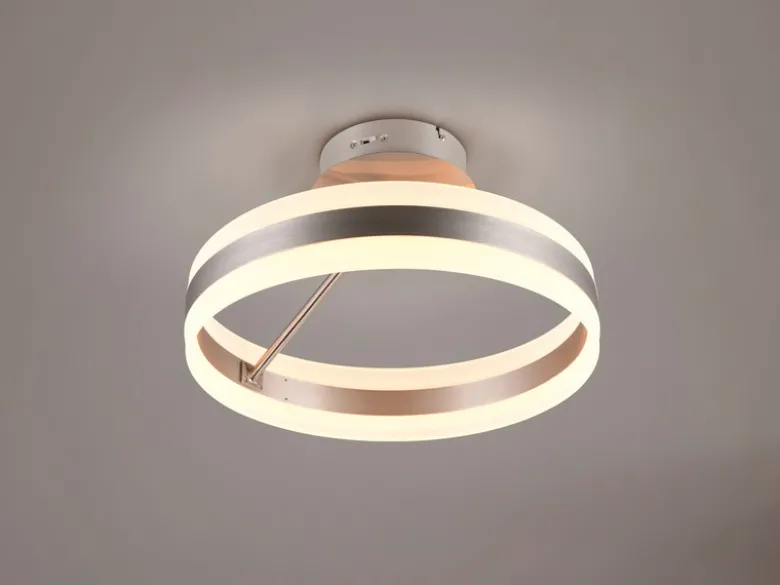 LED Deckenleuchte DIOS dimmbar, Lichttemperatur einstellbar, Silber Ø 40cm