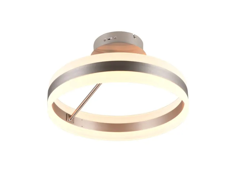LED Deckenleuchte DIOS dimmbar, Lichttemperatur einstellbar, Silber Ø 40cm