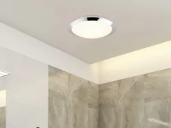 LED Deckenleuchte 2er Set in Chrom IP44 Badlampen, Ø 29cm