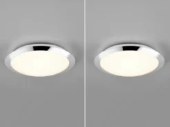 LED Deckenleuchte 2er Set in Chrom IP44 Badlampen, Ø 29cm