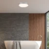 LED Deckenleuchte 2er Set in Grau Titanfarben IP44 Badlampen, Ø 33cm